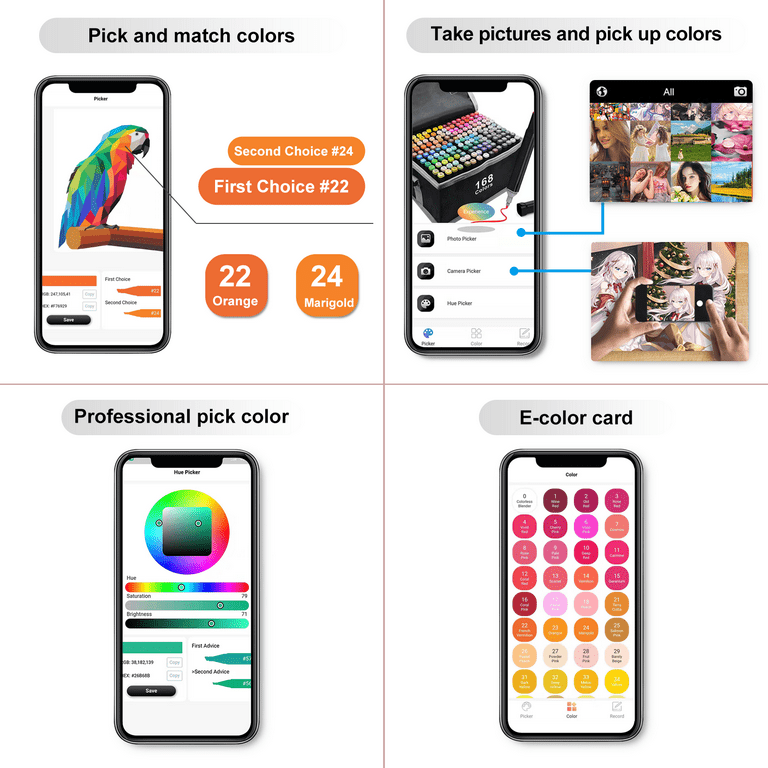 262 Colors Alcohol Markers with Free App, Alcohol-Based Markers