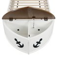 thumbnail image 4 of Furniture of America Badedu Kids Solid Wood Twin Captain Bed, White and Oak, 4 of 6