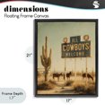 thumbnail image 4 of Stupell Industries Rustic Lodge All Cowboys Welcome Desert Black Floating Frame Canvas Art, 17 x 21, by Arlington Prints, 4 of 8