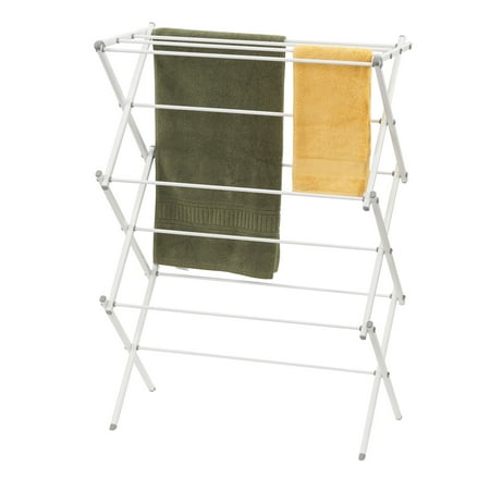 Household Essentials Collapsible Folding Metal Clothes Drying Rack for Laundry,