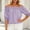 Purple, variant on Women Blouse off Shoulder Elastic Ruffle Neck Three Quarter Bubble Sleeve Frill Cuff Loose Casual Top Gray XXL