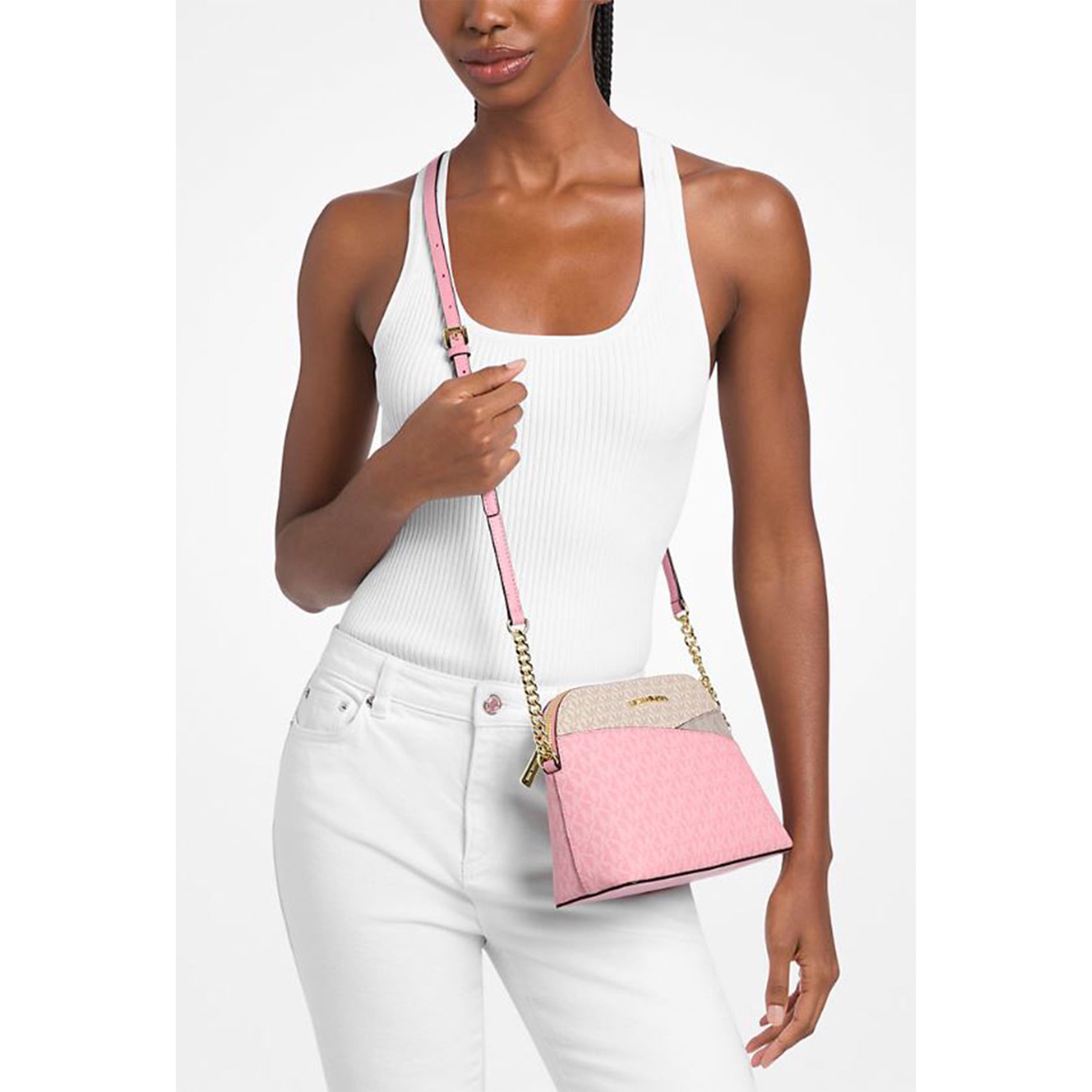 Michael Kors Jet Set Travel Medium Color-Block Signature Logo Crossbody Bag 35S5GTVC6B-Crntionmulti