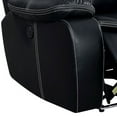thumbnail image 2 of Leatherette Power Recliner With Cup Holders & Storage, Black, 2 of 4