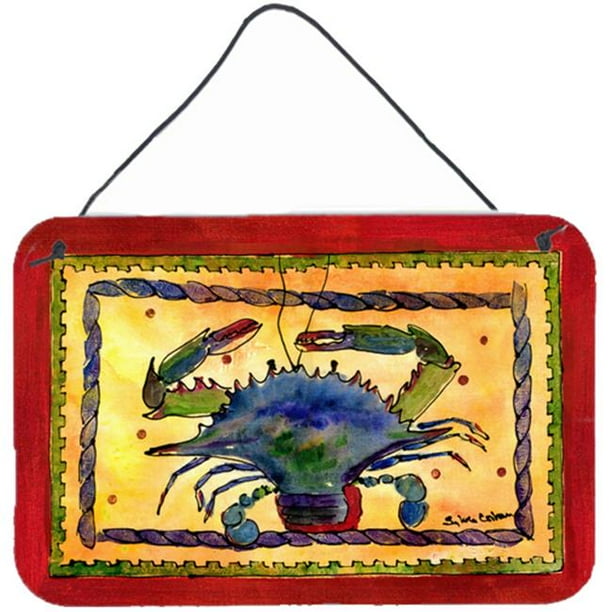 Caroline S Treasures 8056ds812 Crab Indoor Or Aluminum Metal Wall Or Door Hanging Prints 8 X 12 Multicolor Walmart Com Walmart Com