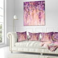 thumbnail image 3 of Designart Pink and Violet Flowers Watercolor - Floral Throw Pillow - 18x18, 3 of 5
