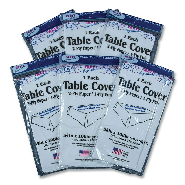 Table Set Poly Tissue Table Cover, 54 Table Set Poly Tissue Table Cover, 54
