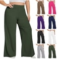 thumbnail image 4 of PFRNLF Plus Size Wide Leg Pants for Women High Waist Loose Sweatpants Casual Lounge Yoga Workout Palazzo, 4 of 7