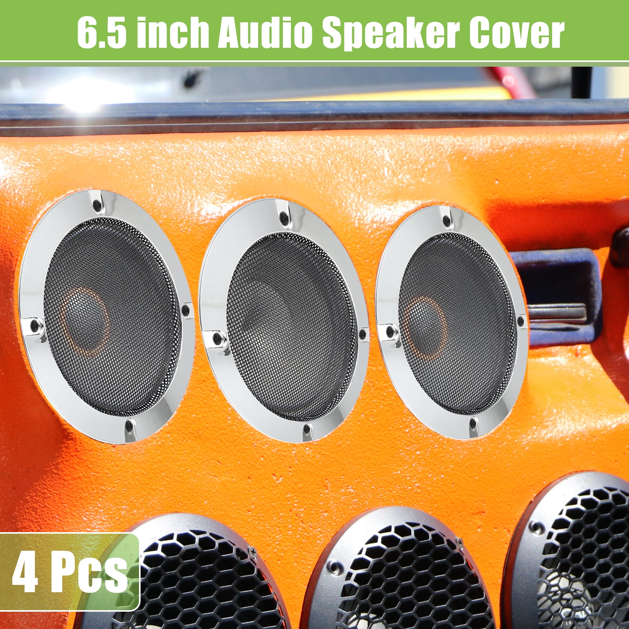 Unique Bargains Durable Universal Car Speaker Grills Cover with Mounting Screws 6.5"