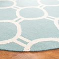 thumbnail image 3 of Safavieh Dhurries Light Blue Contemporary Rug - Round 6', 3 of 3