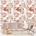 thumbnail image 3 of MuralsPrint Coral large Peonies Removable Peel and stick wallpaper - 24'' inch x 10'ft, 3 of 3