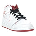 thumbnail image 2 of Air Jordan 1 Mid BG Big Kid's Shoes White/Gym Red/Black 554725-103, 2 of 6