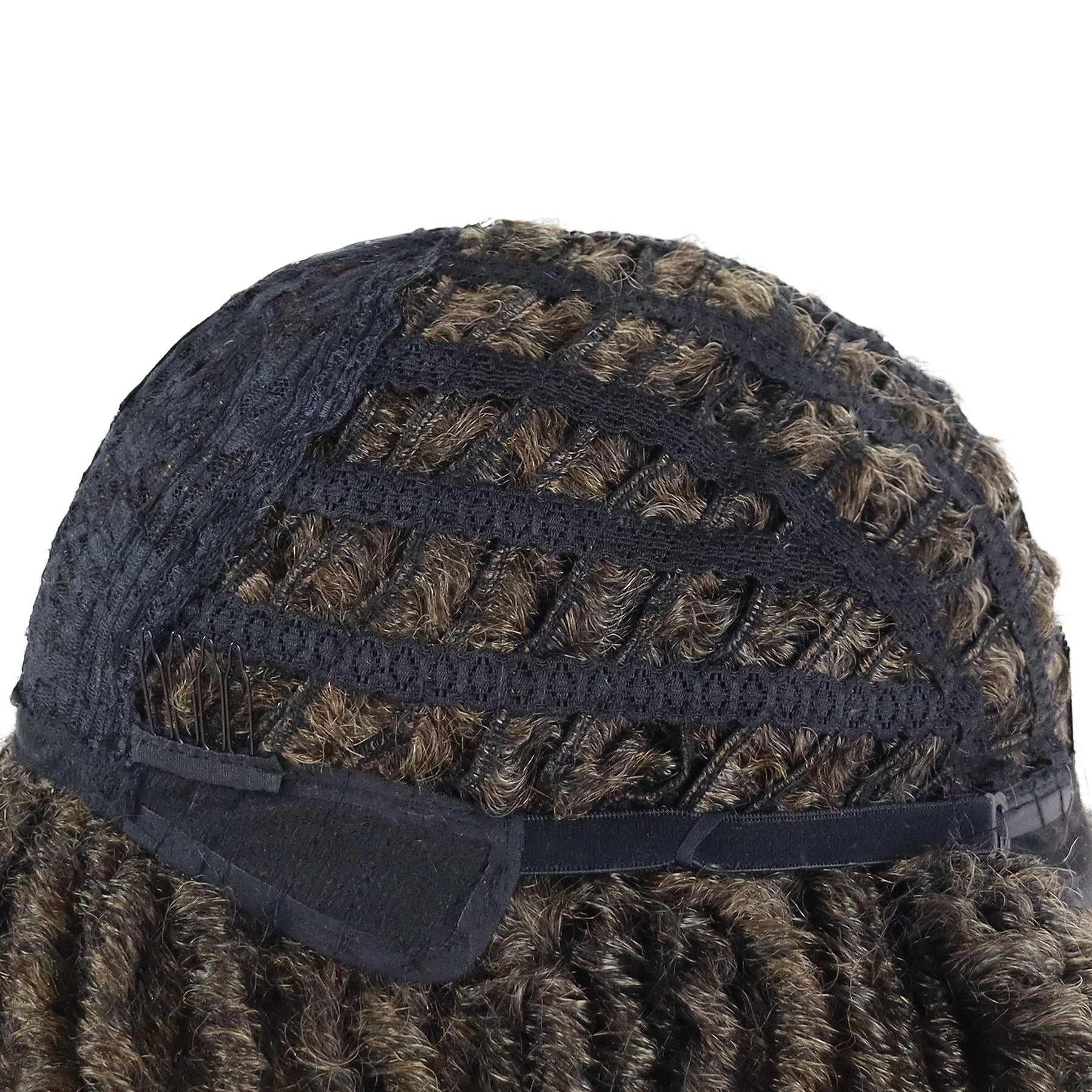 Short Dreadlocks Wigs for Men Braided Wig with Bangs in Synthetic Fiber T1B/27(Ombre Light Brown)