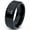 Black Bevel Polish Tungsten, variant on Tungsten Photoshop PSD File Band Ring 8mm Men Women Comfort Fit Gray Step Bevel Edge Brushed Polished