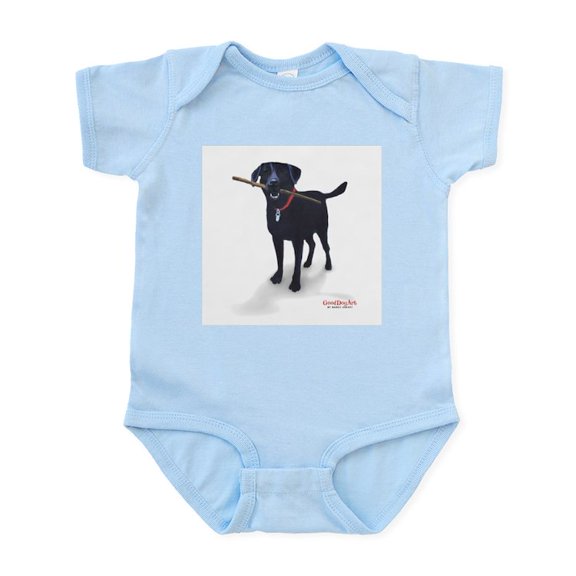 CafePress - STICK CHASER Infant Bodysuit - Baby Light Bodysuit, Size Newborn - 24 Months