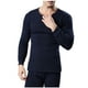 thumbnail image 3 of Conjuntos de ropa interior térmica para hombre, ropa interior y pantalones casuales de manga larga, lisos, de alta elasticidad, que mantienen el calor, de poliéster., 3 of 6