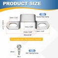 thumbnail image 2 of Uxcell 8set Conector U Soporte 20x15mm Acero Inoxidable Abrazadera con Tornillo para Manguera Cable Piezas Automotrices, Plata, 2 of 6
