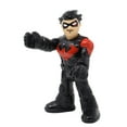 thumbnail image 5 of Replacement Part for Collectible Fisher-Price Imaginext Inspired by DC Superfriends Hero Villain Playset GNY62 - Replacement Poseable Nightwing Figure Dressed in Black and Red, 5 of 6
