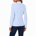 thumbnail image 3 of Womens Button Down Shirts Lapel Long Sleeve Blouses Business Work Shirt Dressy Casual Collared Tops, 3 of 7