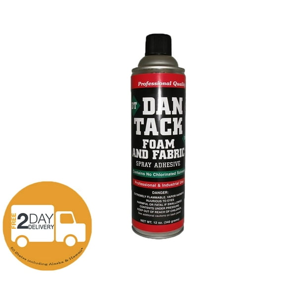 3 x Dan Tack 2012 Foam & Fabric Spray Adhesive or Glue Can 12 oz (3 Pcs