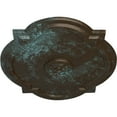 thumbnail image 3 of Ekena Millwork 21 1/4"W x 17 3/8"H x 1"P Waltz Ceiling Medallion (Fits Canopies up to 4 1/2"), Hand-Painted Bronze Blue Patina, 3 of 6