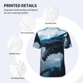 thumbnail image 3 of Uemuo Blue Thunder Storm Dragon Print Mens Polo Shirts Baseball T-shirt Performance Short Sleeve Golf Shirt Moisture Wicking Athletic Casual Collared T-Shirt-Medium, 3 of 7