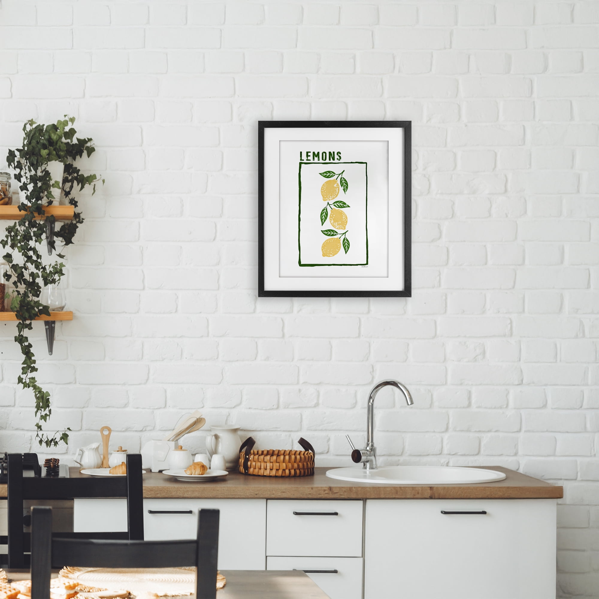 Stupell Industries Tasty Summer Lemons Black Framed Print Under Glass, design by Amanda Greenwood