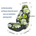 thumbnail image 3 of Yiaed Teal floral elegance Print Car Seat Covers,Universal Auto Seats Protector Fits for Car,SUV Sedan,Truck,Automotive Seat Covers & Accessories, 3 of 5