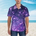 thumbnail image 2 of Balery Purple Bubble Abstract Art Camisas hawaianas de manga corta para hombre, camisas playeras de corte holgado, camisas de vacaciones con botones,X-Large, 2 of 7