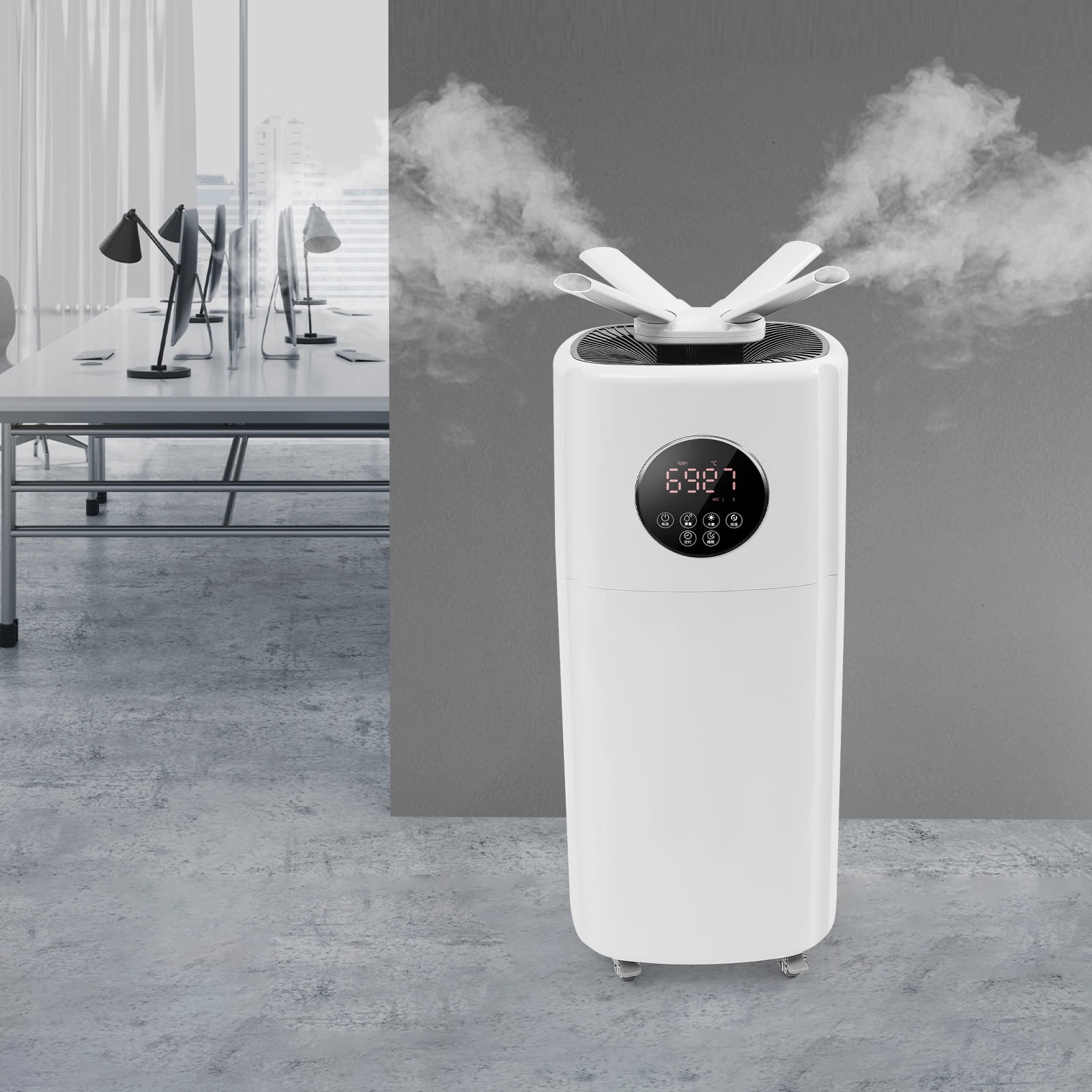 3 Speed Large Room Commercial Humidifier Whole-House Style Humidifier 21L for Supermarkets, Offices