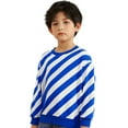 thumbnail image 3 of WOYY Toddler Boys Casual Striped Sweatshirt Kids Long Sleeve Pullover Top, Sizes 3-4T, 3 of 3
