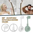 thumbnail image 2 of Adjustable Rotatable Shower Head Wall Mount Holder No-punching Shower Rack, 2 of 5