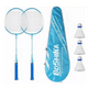 thumbnail image 1 of Juego De Bádminton Para Adultos 2 Raquetas Y 3 Gallitos Azul, 1 of 5