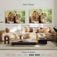 thumbnail image 4 of Elephant Stock Lion Couple Wall Art - Horizontal Multi Panel Canvas - Living Room Wall Decor - Animal Multi Panel - Brown And Gray Decor - 57" x 36", 4 of 8
