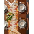 thumbnail image 5 of Table Runners 72 Inches Long Dress Scarves, Autumn Pumpkin Farmhouse Kitchen/Dining Table Runner, Coffee Tablerunners, Thanksgiving Orange Red Vintage Wooden 13x72 Inch, 5 of 7