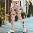 thumbnail image 4 of Renewold Cat Love Pink Leggings for Women with Pockets Running Pants Tight High Waisted Spandex Graphic Leggings Trendy Essential Pants Scrunch Butt Lifting, XS, 4 of 8