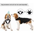 thumbnail image 2 of Dog Suit And Bandana Set, Dogs Tuxedo Wedding Party Suit, Dog Prince Wedding Bow Tie Shirt Formal Dog Weeding Attire For Large And Medium Dogs Golden, 2 of 5