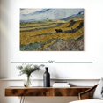 thumbnail image 3 of Elephant Stock Enclosed Field With Ploughman Wall Art - Horizontal Canvas Wall Art - Living Room Wall Decor - Nature Canvas - Orange And Yellow Decor By Vincent Van Gogh - 39" x 26", 3 of 8
