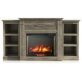 thumbnail image 5 of BELLEZE 70" Mantel TV Stand Entertainment Center For TVs up to 68" with 28" Fireplace - Lenore (Gray), 5 of 7