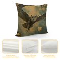 thumbnail image 4 of Orinice Owl Flying Tree Graphic Decorative Cushion Throw Pillow Cover for Home Couch Living Room Bed Sofa Square 1PC 24x24in, 4 of 5