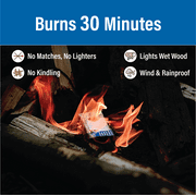 Pull Start Fire Wood Stove Fire Starters, No Kindling Needed, 12-Count