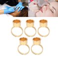 thumbnail image 1 of Encre 5 Pcs Gobelets d'Encre Professionnels en Acier Inoxydable Extension de Cils Colle Pigment Support Contenant Fournitures de Microblading m, 1 of 8