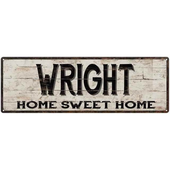 WRIGHT Rustic Home Sweet Home Sign Gift 6x18 Metal Decor 106180084034