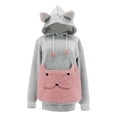 thumbnail image 3 of Portador de perros y gatos perfecl sudadera con capucha grande rosado SG, 3 of 8