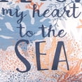 thumbnail image 4 of Jordan Manufacturing 18" x 18" Blue and Coral Heart to the Sea Nautical Square Decorative Throw Pillow with Welt and Embroidery Accent, 4 of 6