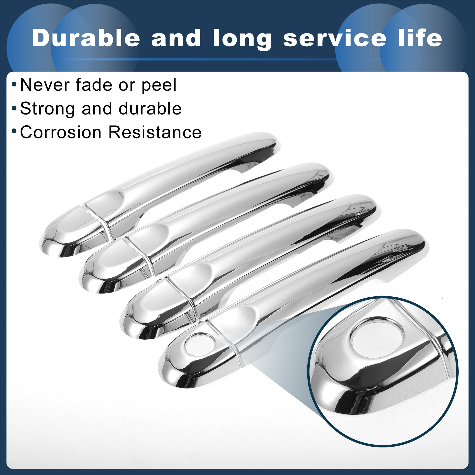Unique Bargains Car Door Handle Cover Trim for Nissan March Micra K13 2012-2017