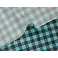 thumbnail image 5 of oneOone Velvet Turquoise Blue Fabric Check Dress Material Fabric Print Fabric By The Yard 58 Inch Wide, 5 of 5
