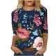 thumbnail image 1 of Elegante blusa de manga tres cuartos con cuello redondo retro para mujer con estampado de Pascua y manga tres cuartos OAVQHLG3B Store  lin121212, 1 of 4
