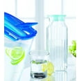 thumbnail image 2 of Aqua Fridge Door Water Jug with Handle BPA Free Plastic Pitcher with Flip Top Lid Perfect for Making Teas and Juices, 2 Quarts, Clear, 2 of 3