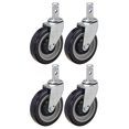 thumbnail image 1 of 5 Caster Set Of 4 Swivels For Bun And Sheet Pan Racks With Heavy Duty Polyurethane Wheels, 1 of 4