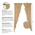 thumbnail image 4 of VHC Brands Tobacco Cloth Cotton Fringed Drawstring Curtain Panels, Khaki, 4 of 5